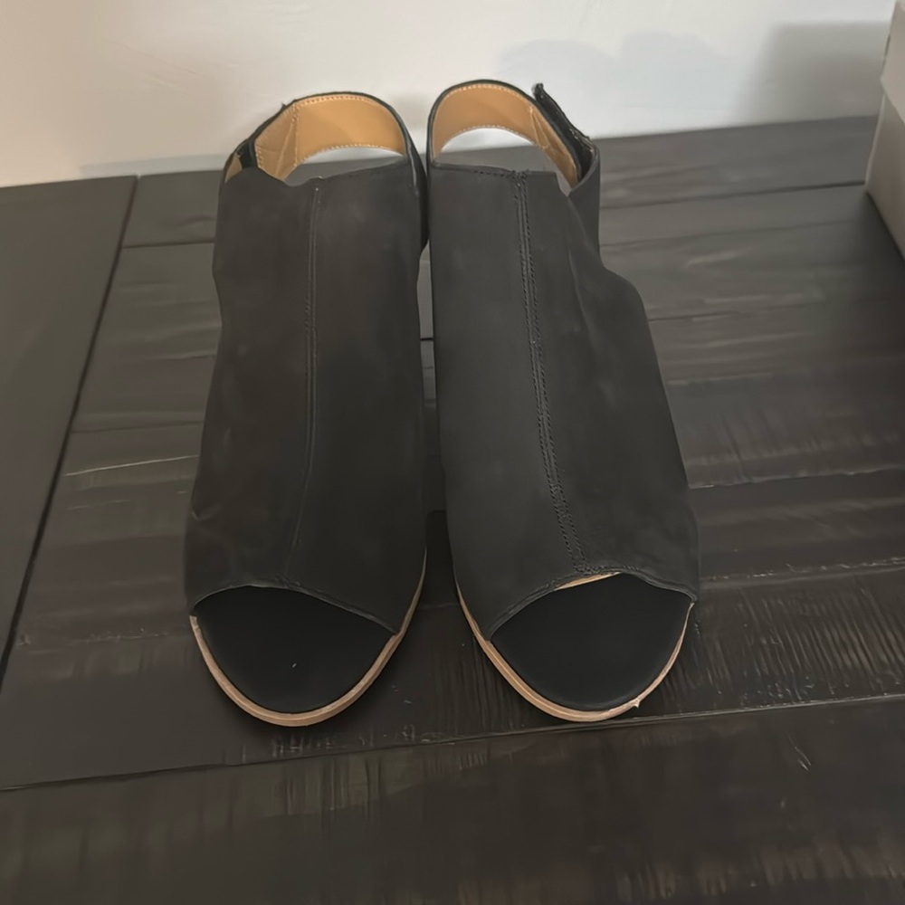 Black franco sarto helix block heels size 7.5